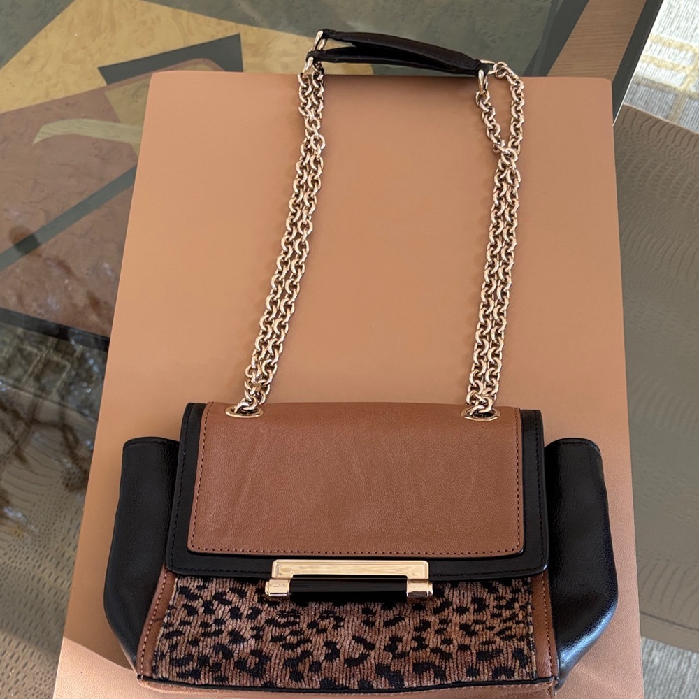 Diane Von Furstenberg Brown and Black Crossbody Bag